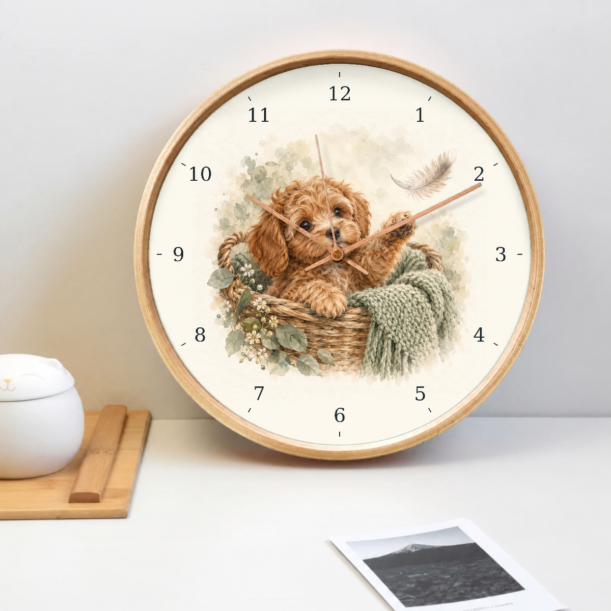 IMAGE_02_Tabletop_-_Cavoodle_Basket_Wall_Clock_30cm_Wooden_Frame_-_WC-D048_-_649310203963.png