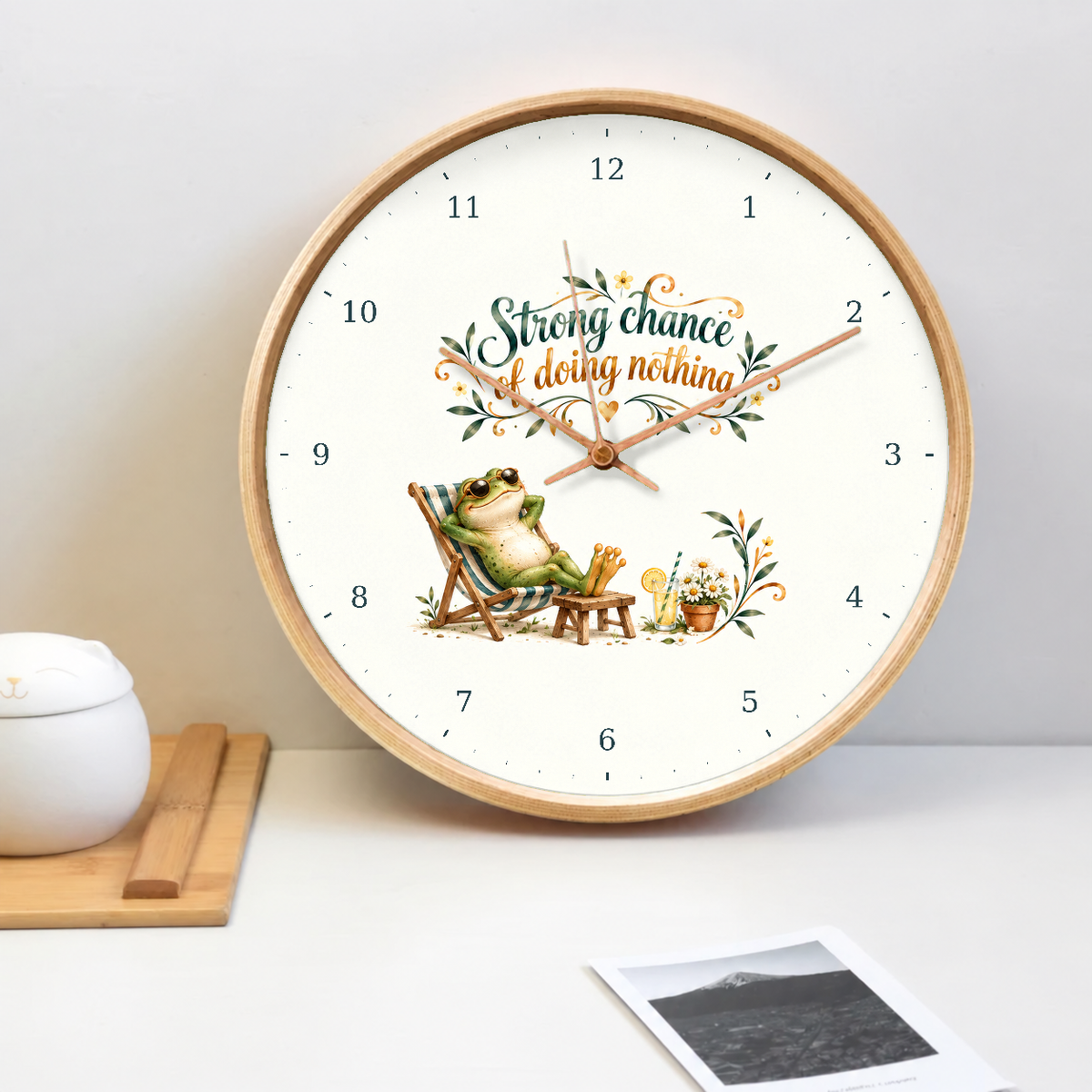 IMAGE_02_Tabletop_-_Funny_Relaxing_Frog_Wall_Clock_30cm_Wooden_Frame_-_WC-H084_-_649310204328.png