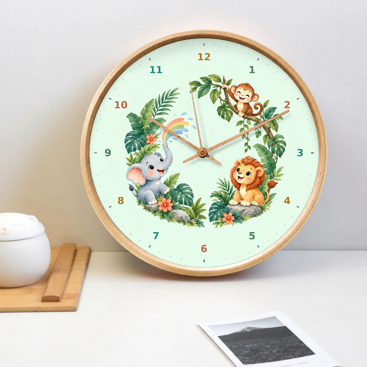 IMAGE_02_Tabletop_-_Kids_Jungle_Animals_Wall_Clock_30cm_Wooden_Frame_-_WC-K108_-_649310204564.png