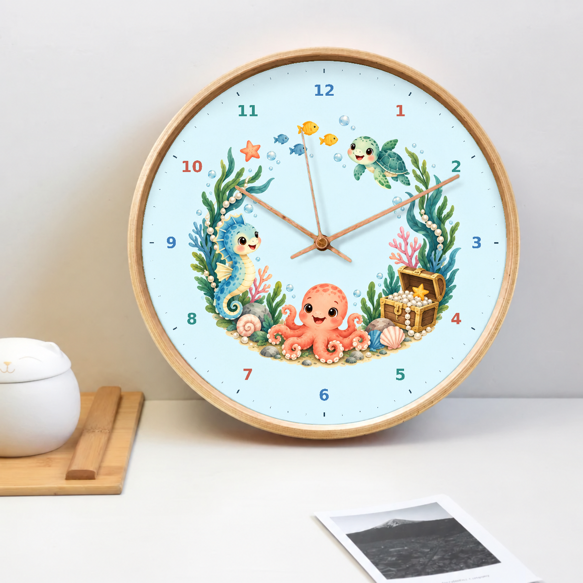 IMAGE_02_Tabletop_-_Kids_Octopus_Treasure_Wall_Clock_30cm_Wooden_Frame_-_WC-K095_-_649310204434.png