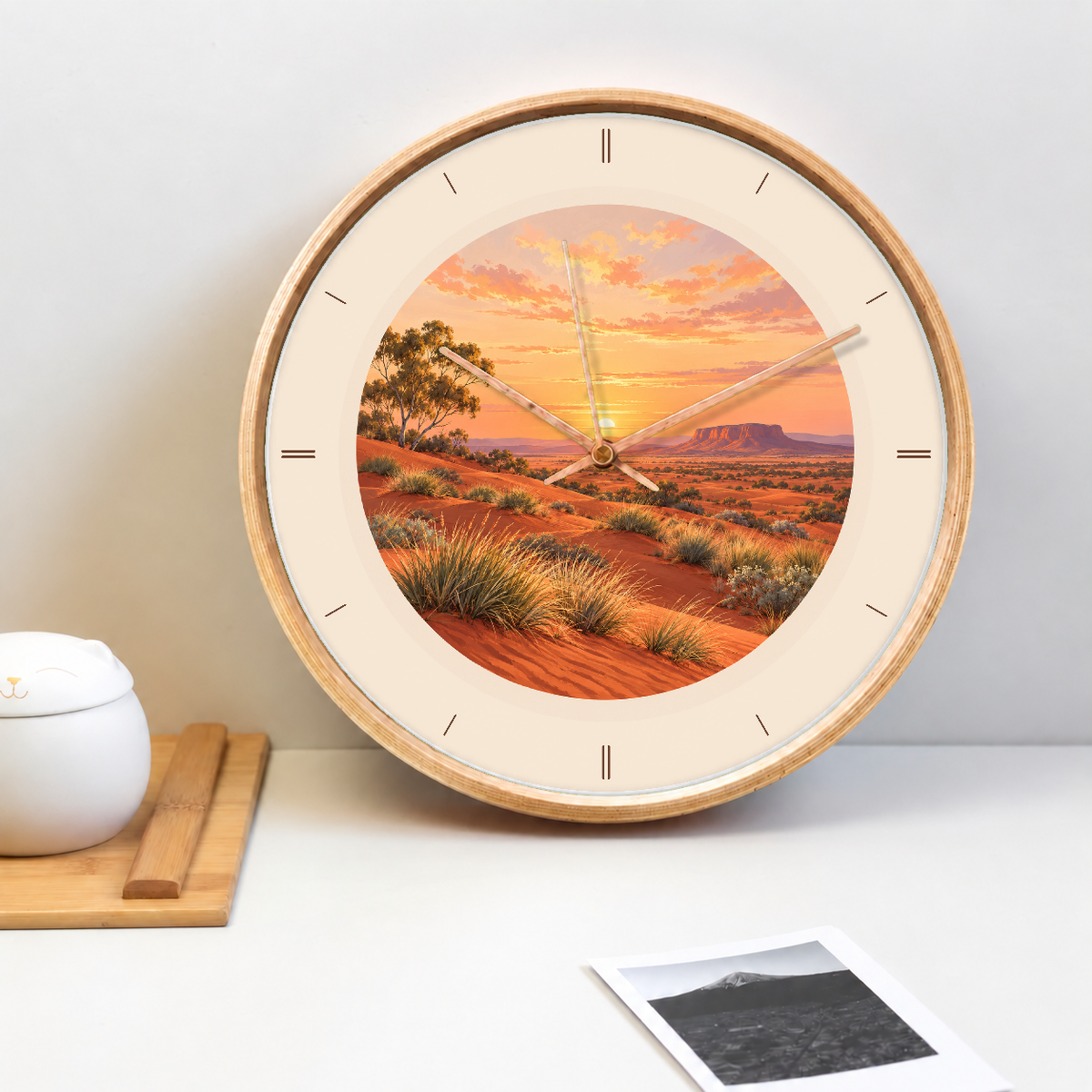 IMAGE_02_Tabletop_-_Outback_Sunset_Wall_Clock_30cm_Wooden_Frame_-_WC-U026_-_649310203741.png