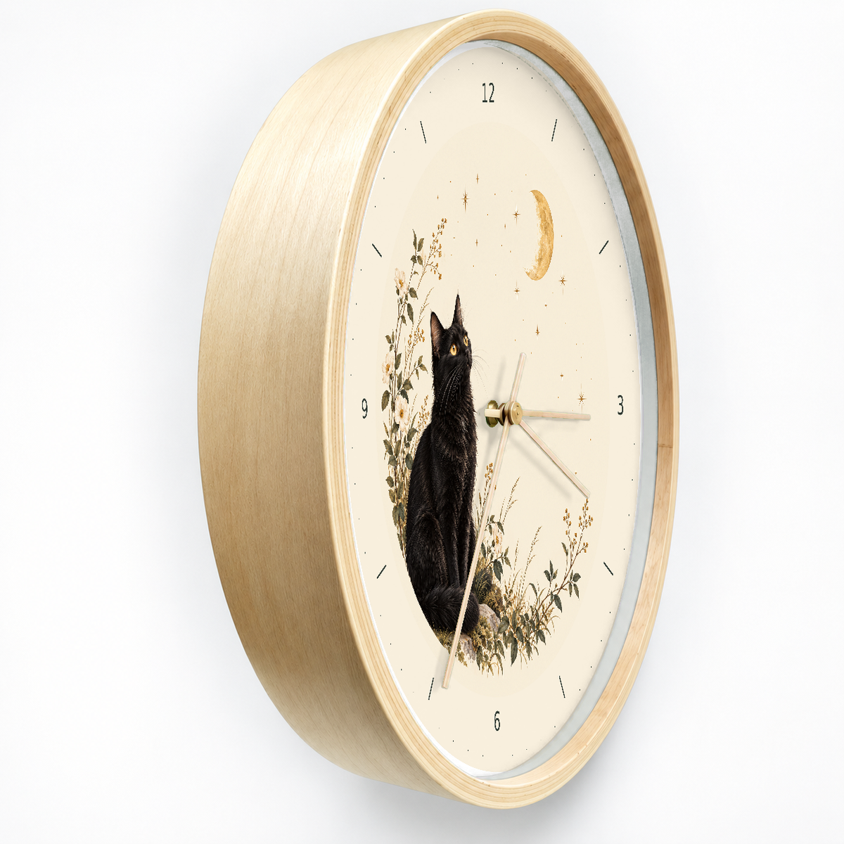 IMAGE_03_Angled_-_Black_Cat_Moon_Wall_Clock_30cm_Wooden_Frame_-_WC-A008_-_649310203567.png