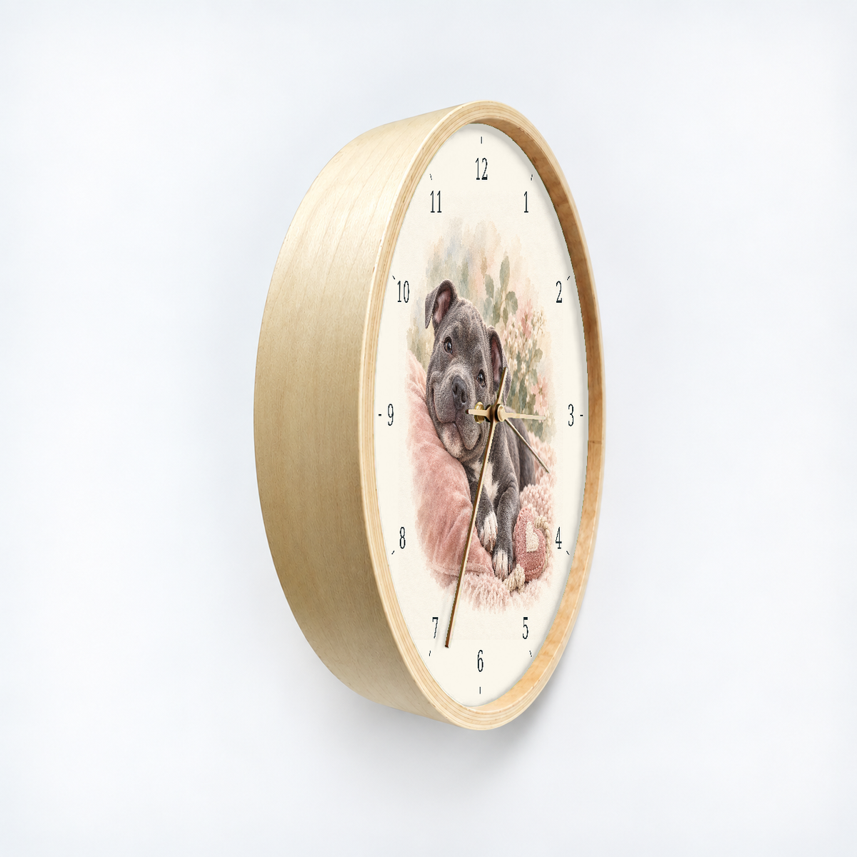 IMAGE_03_Angled_-_Cosy_Staffy_Puppy_Wall_Clock_30cm_Wooden_Frame_-_WC-D039_-_649310203871.png