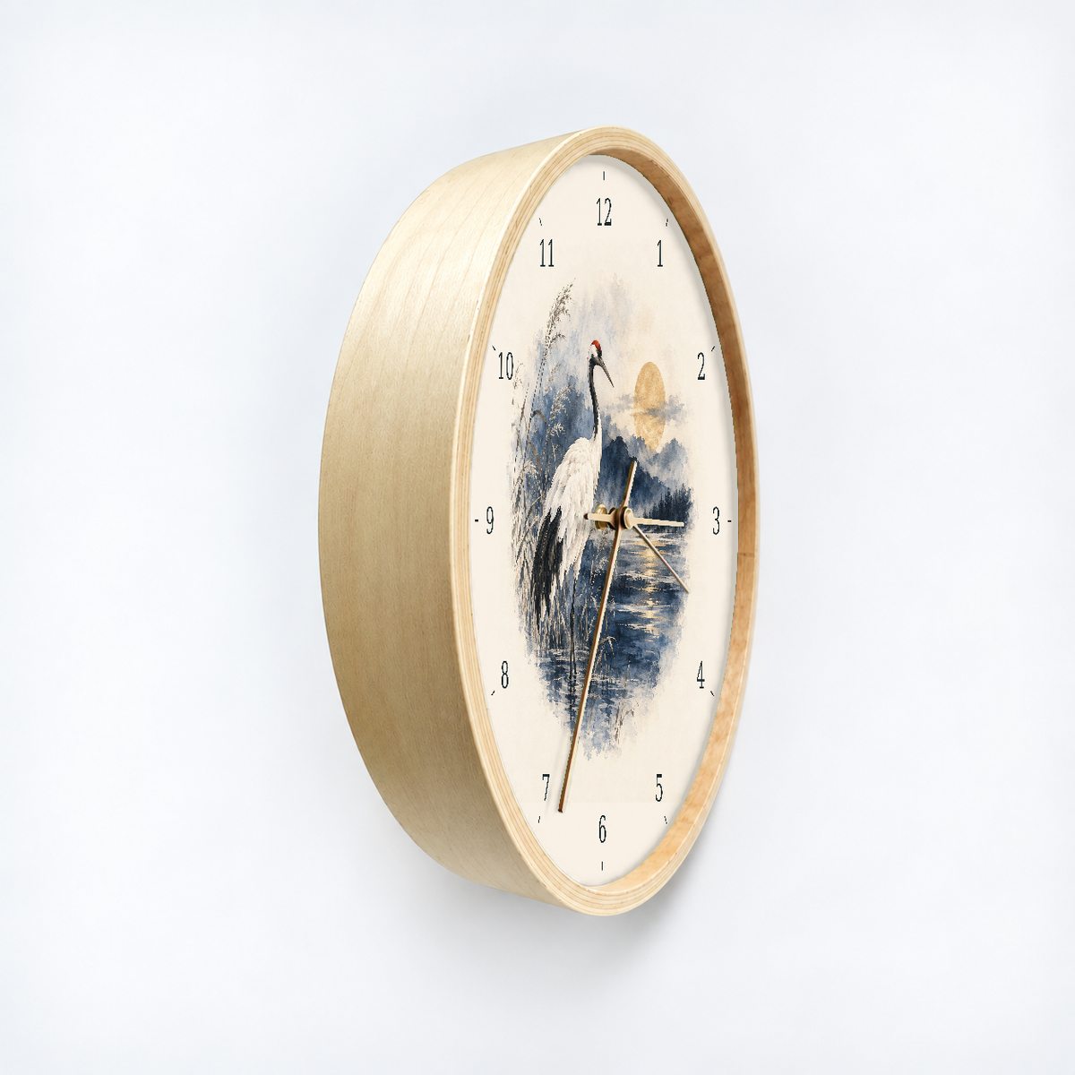 IMAGE_03_Angled_-_Crane_Bird_Wall_Clock_30cm_Wooden_Frame_-_WC-F011_-_649310203598.png