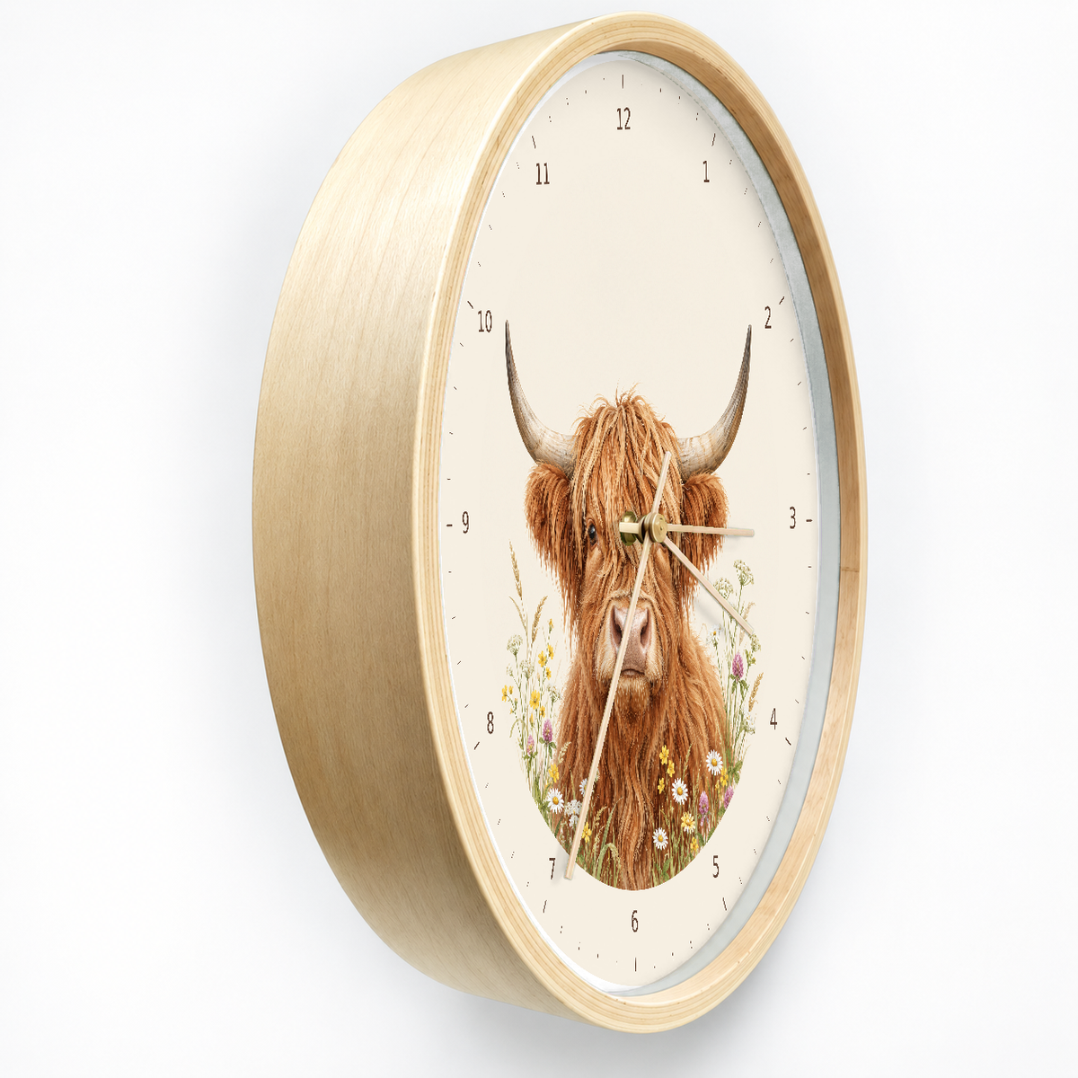 IMAGE_03_Angled_-_Highland_Cow_Wall_Clock_30cm_Wooden_Frame_-_WC-A005_-_649310203536.png