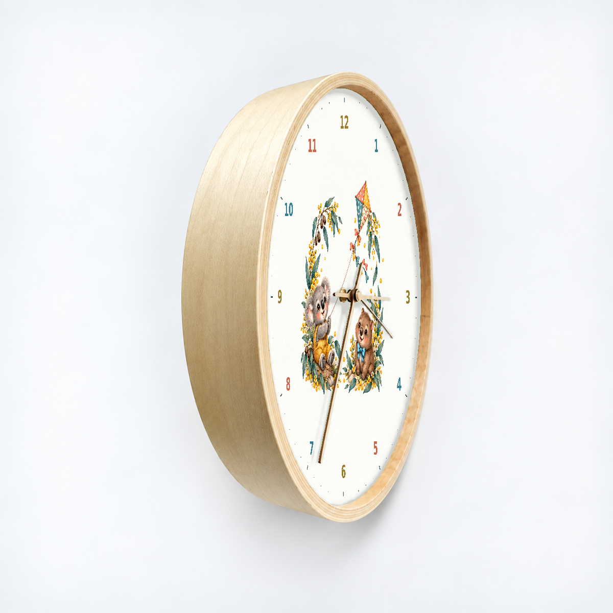 IMAGE_03_Angled_-_Kids_Koala_Kite_Wall_Clock_30cm_Wooden_Frame_-_WC-K094_-_649310204427.png