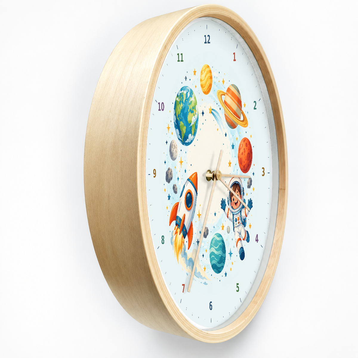 IMAGE_03_Angled_-_Kids_Rocket_and_Planets_Wall_Clock_30cm_Wooden_Frame_-_WC-K118_-_649310204663.png