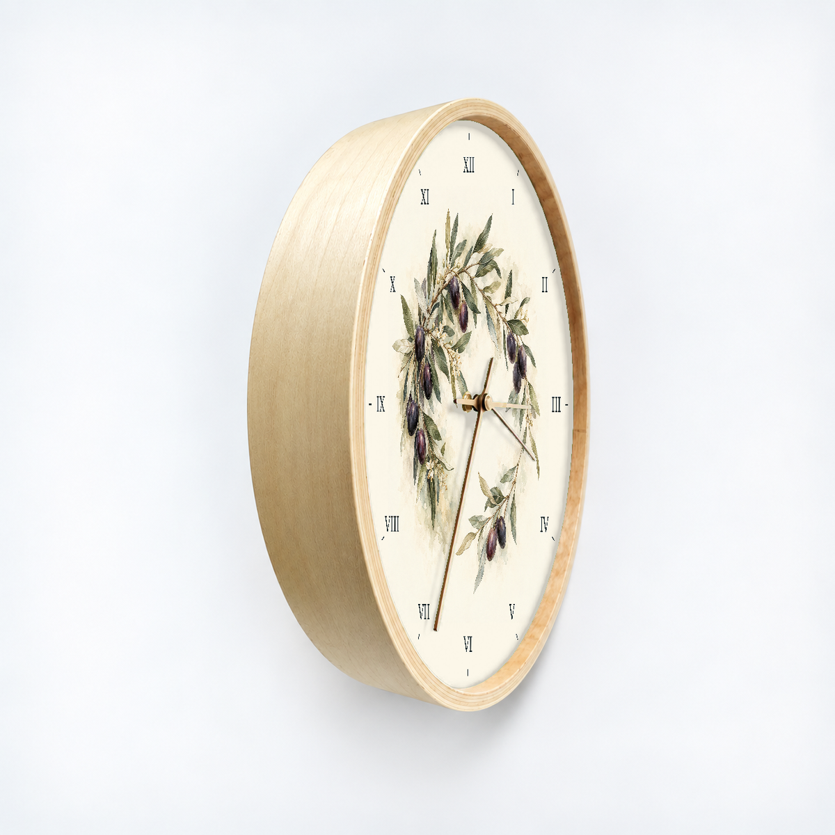 IMAGE_03_Angled_-_Olive_Wreath_Wall_Clock_30cm_Wooden_Frame_-_WC-F012_-_649310203604.png