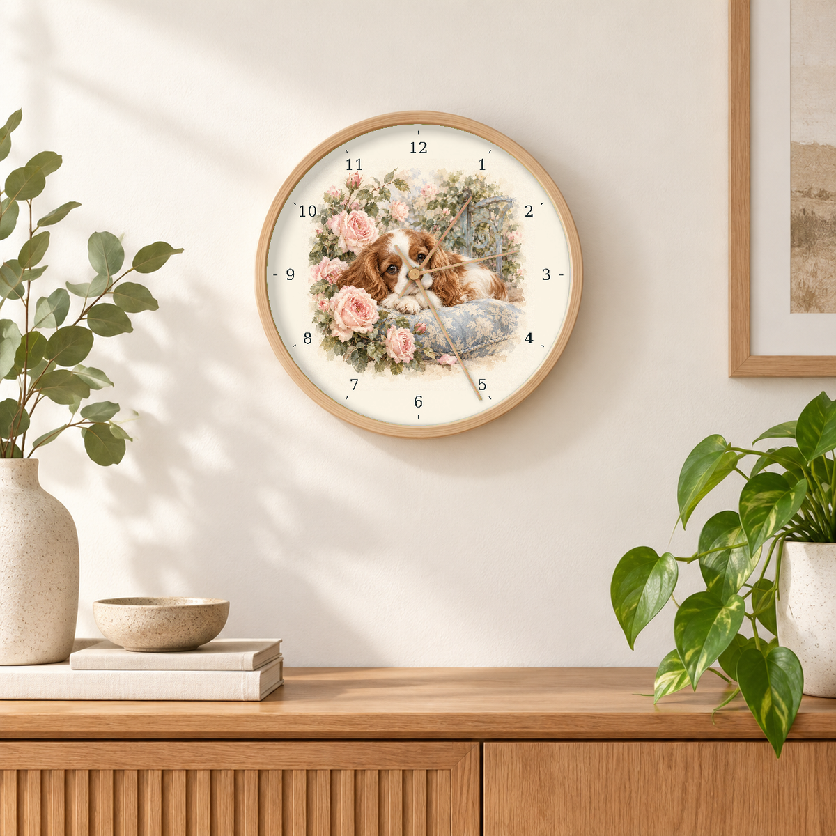 IMAGE_04_Wall_-_Cavalier_Rose_Cushion_Wall_Clock_30cm_Wooden_Frame_-_WC-D044_-_649310203925.png