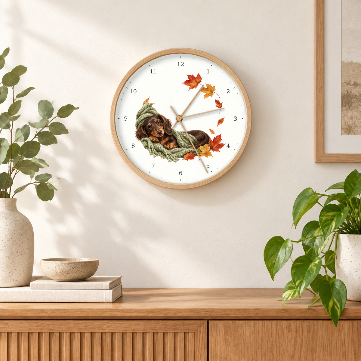 IMAGE_04_Wall_-_Dachshund_Blanket_Wall_Clock_30cm_Wooden_Frame_-_WC-D040_-_649310203888.png