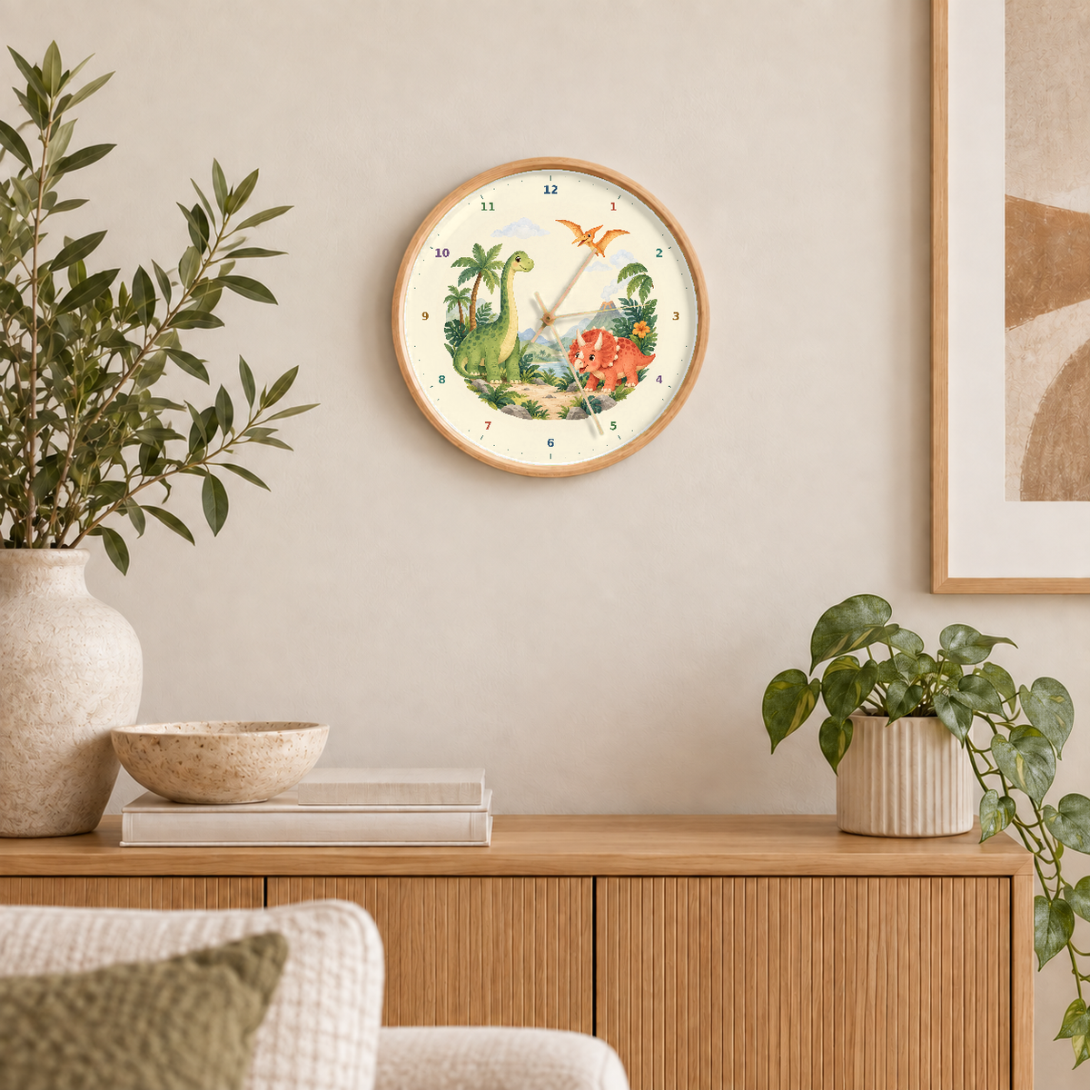 IMAGE_04_Wall_-_Kids_Dinosaur_Landscape_Wall_Clock_30cm_Wooden_Frame_-_WC-K117_-_649310204656.png