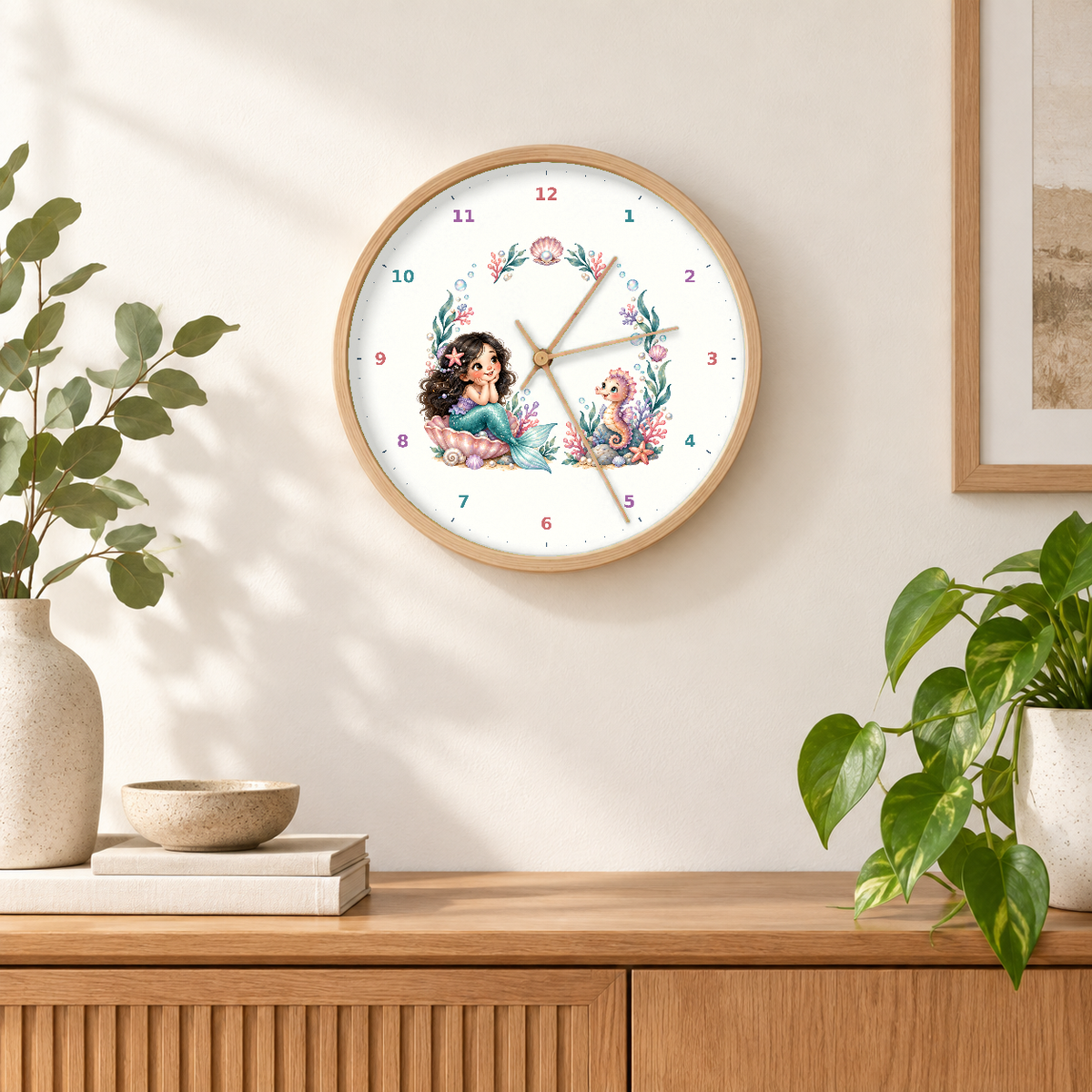 IMAGE_04_Wall_-_Kids_Mermaid_Seahorse_Wall_Clock_30cm_Wooden_Frame_-_WC-K100_-_649310204489.png