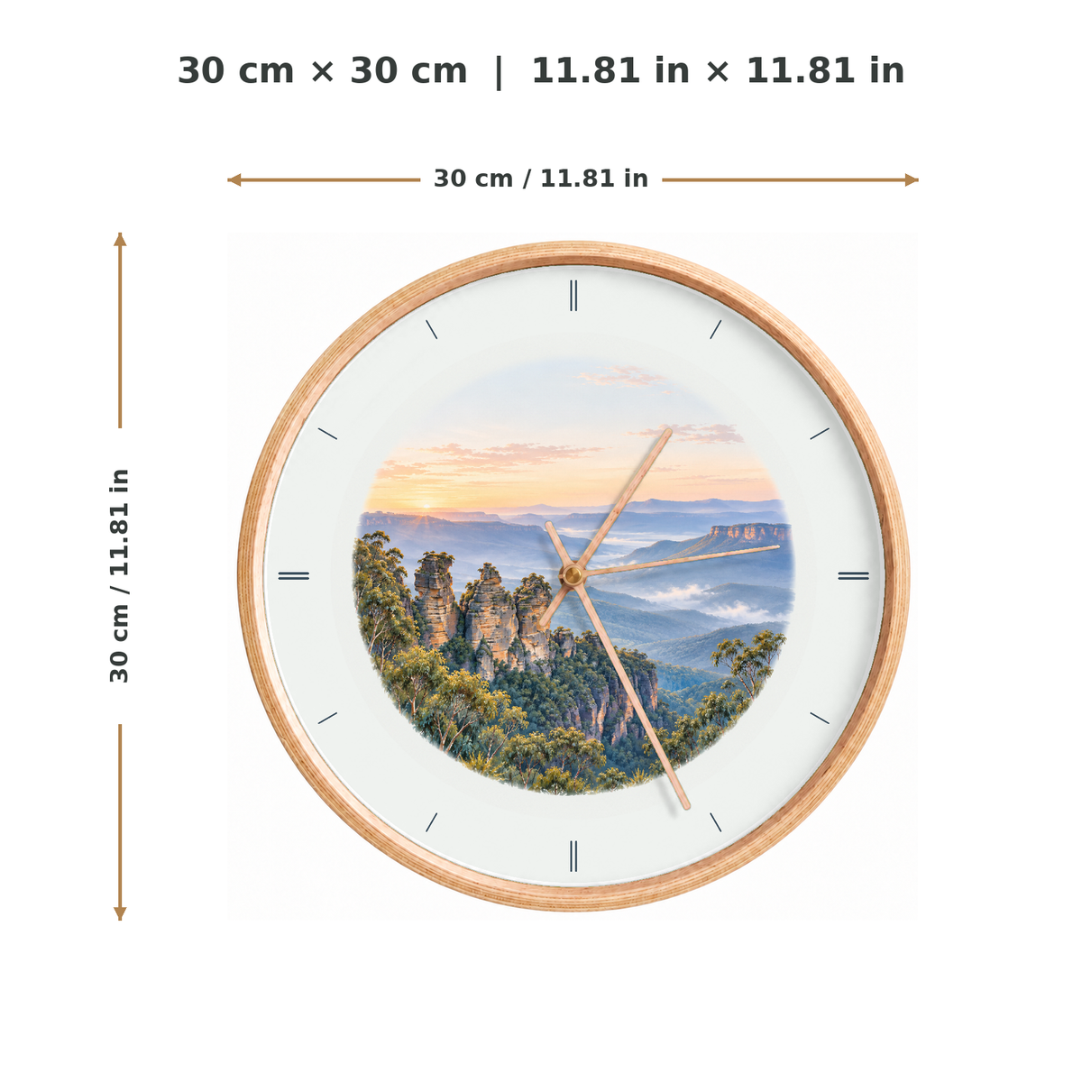 IMAGE_05_Measurements_-_Blue_Mountains_Wall_Clock_30cm_Wooden_Frame_-_WC-U028_-_649310203765.png