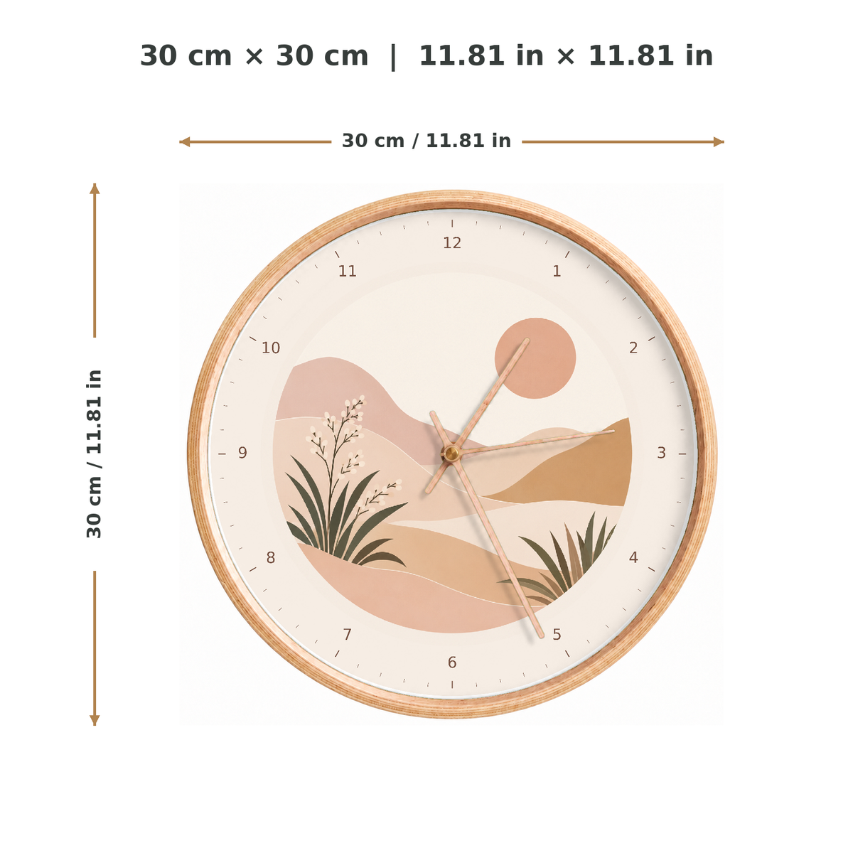 IMAGE_05_Measurements_-_Desert_Landscape_Wall_Clock_30cm_Wooden_Frame_-_WC-F017_-_649310203659.png