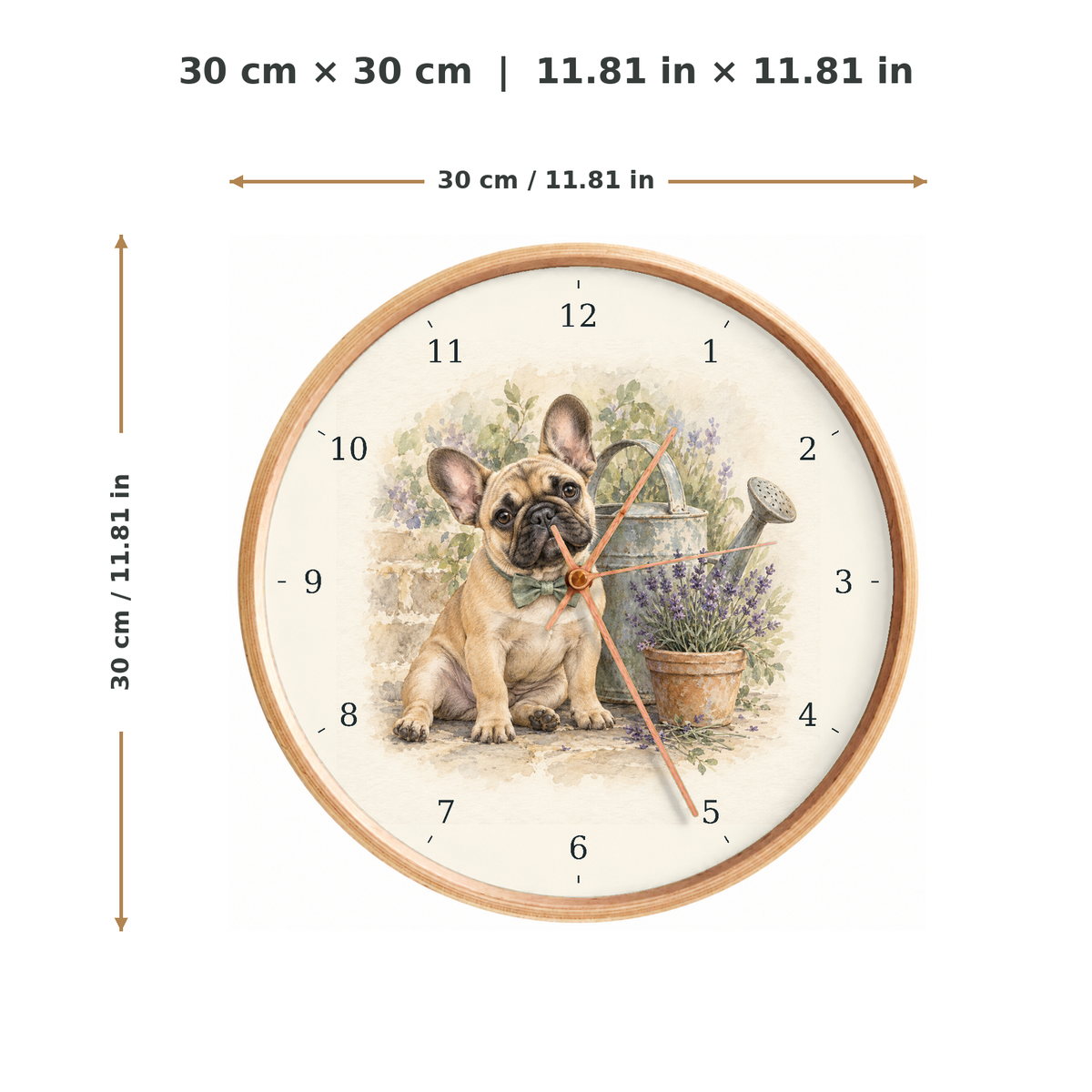IMAGE_05_Measurements_-_French_Bulldog_Garden_Wall_Clock_30cm_Wooden_Frame_-_WC-D042_-_649310203901.png