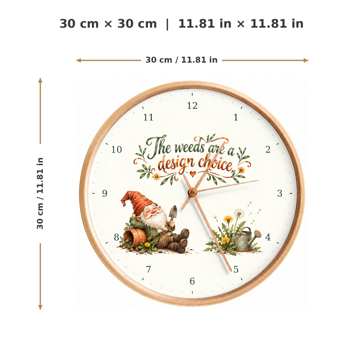 IMAGE_05_Measurements_-_Funny_Garden_Gnome_Wall_Clock_30cm_Wooden_Frame_-_WC-H061_-_649310204090.png