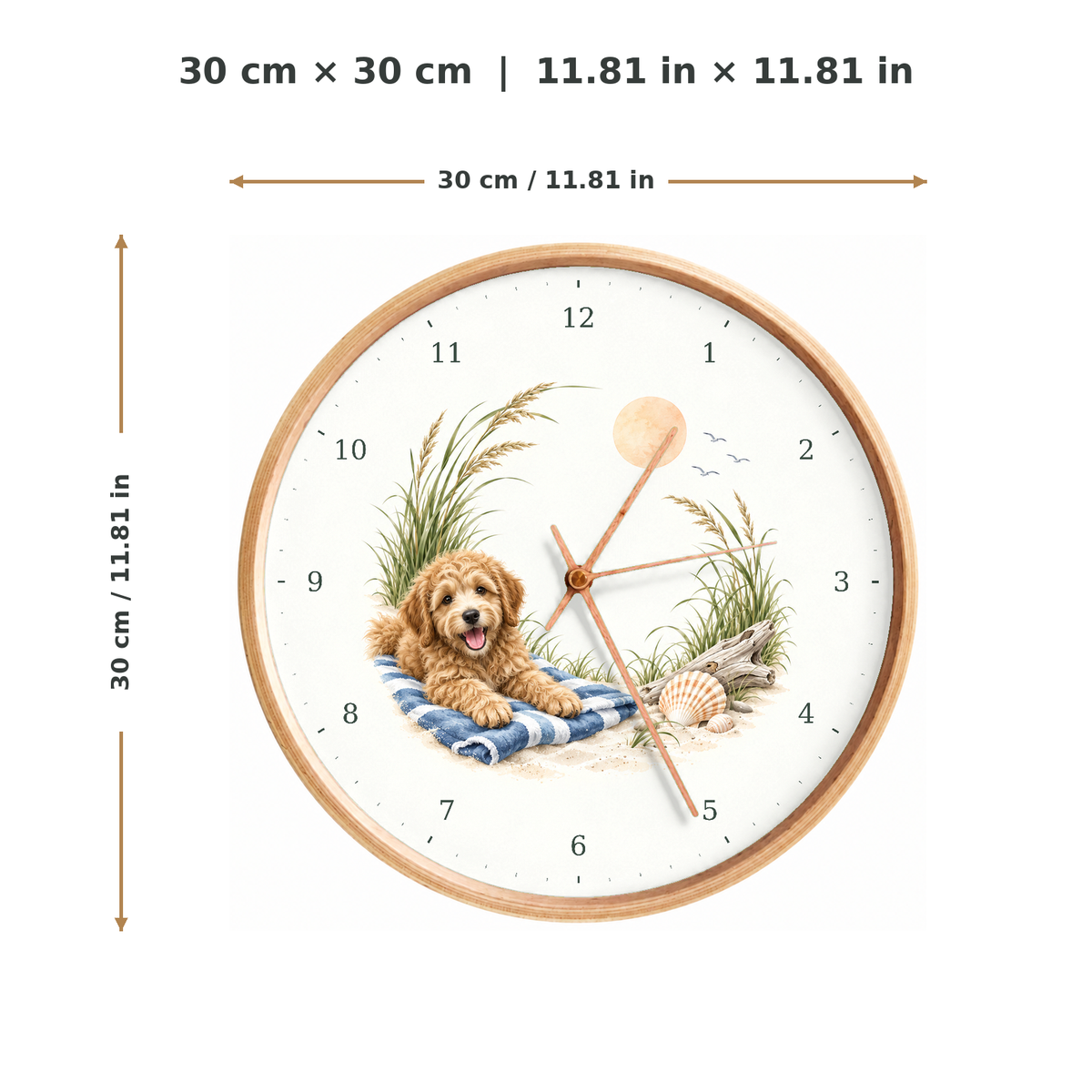 IMAGE_05_Measurements_-_Groodle_Beach_Picnic_Wall_Clock_30cm_Wooden_Frame_-_WC-D045_-_649310203932.png