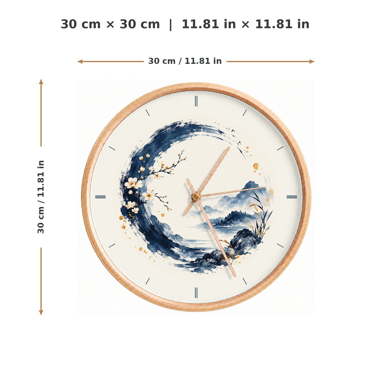 IMAGE_05_Measurements_-_Indigo_Mountain_Wall_Clock_30cm_Wooden_Frame_-_WC-F016_-_649310203642.png