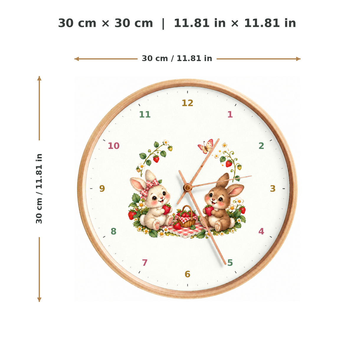IMAGE_05_Measurements_-_Kids_Bunny_Picnic_Wall_Clock_30cm_Wooden_Frame_-_WC-K096_-_649310204441.png
