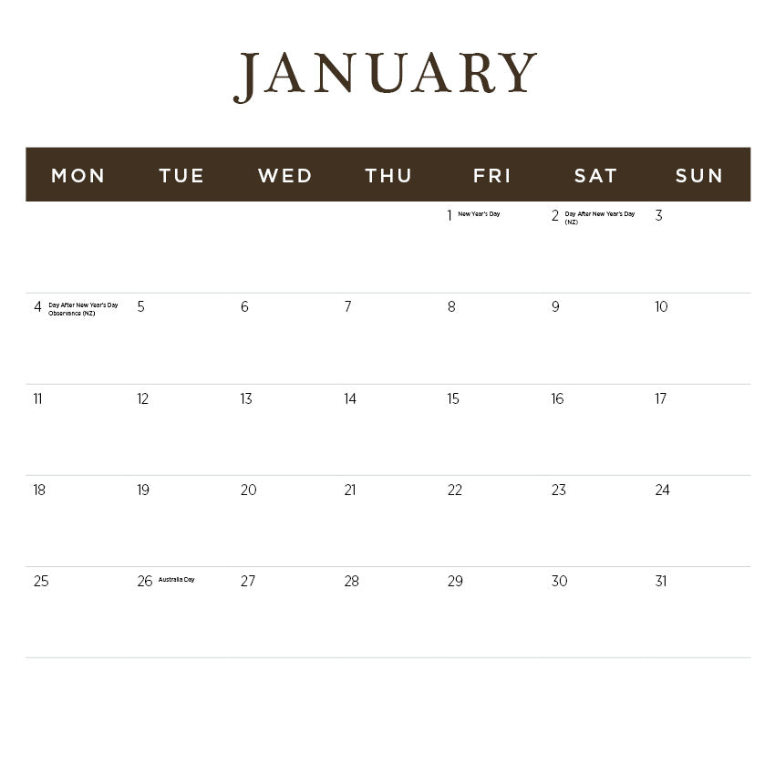 2027 Illustrated Birds - Square Wall Calendar