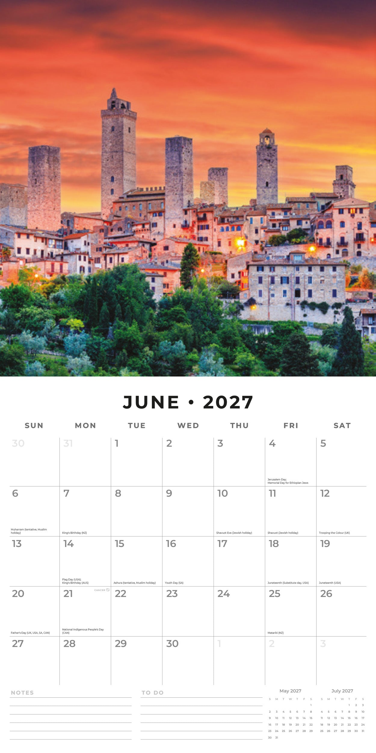 2027 Italy - Square Wall Calendar