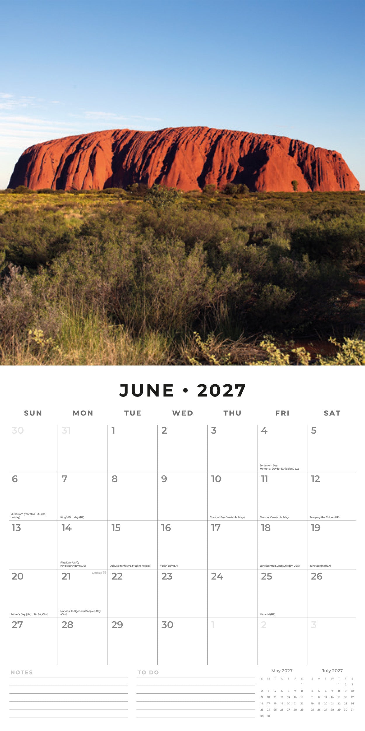 2027 Landmarks of Australia - Square Wall Calendar