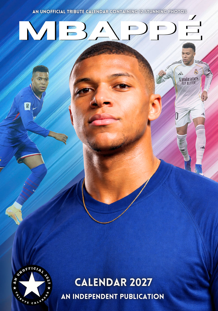 2027 Kylian Mbappe - A3 Wall Calendar