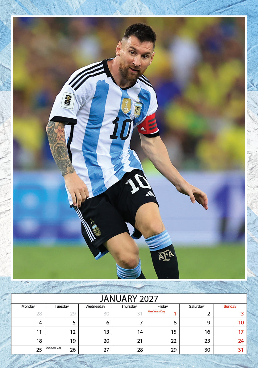 2027 Lionel Messi - A3 Wall Calendar