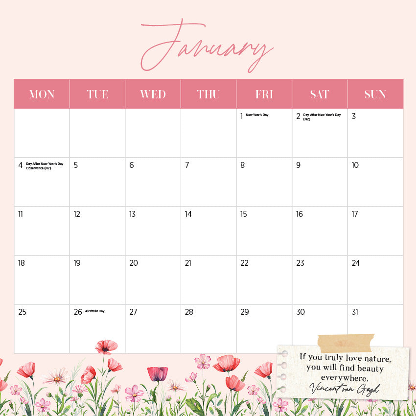 2027 Natures Beauty - Square Wall Calendar