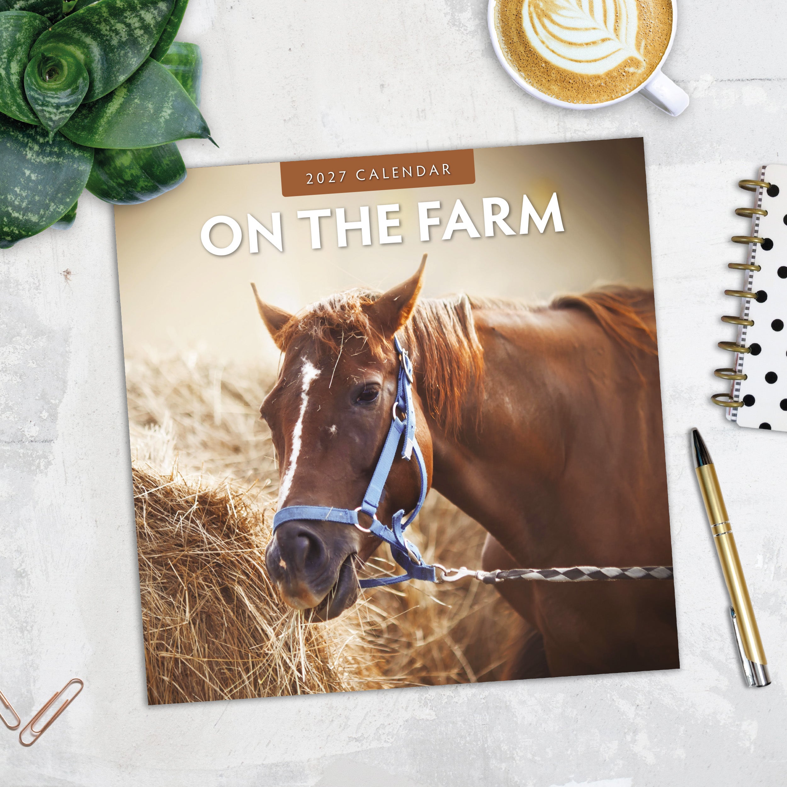 2027 On The Farm - Square Wall Calendar