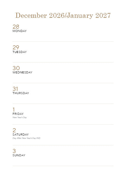 2027 Australian Country Gardens - Weekly Diary/Planner