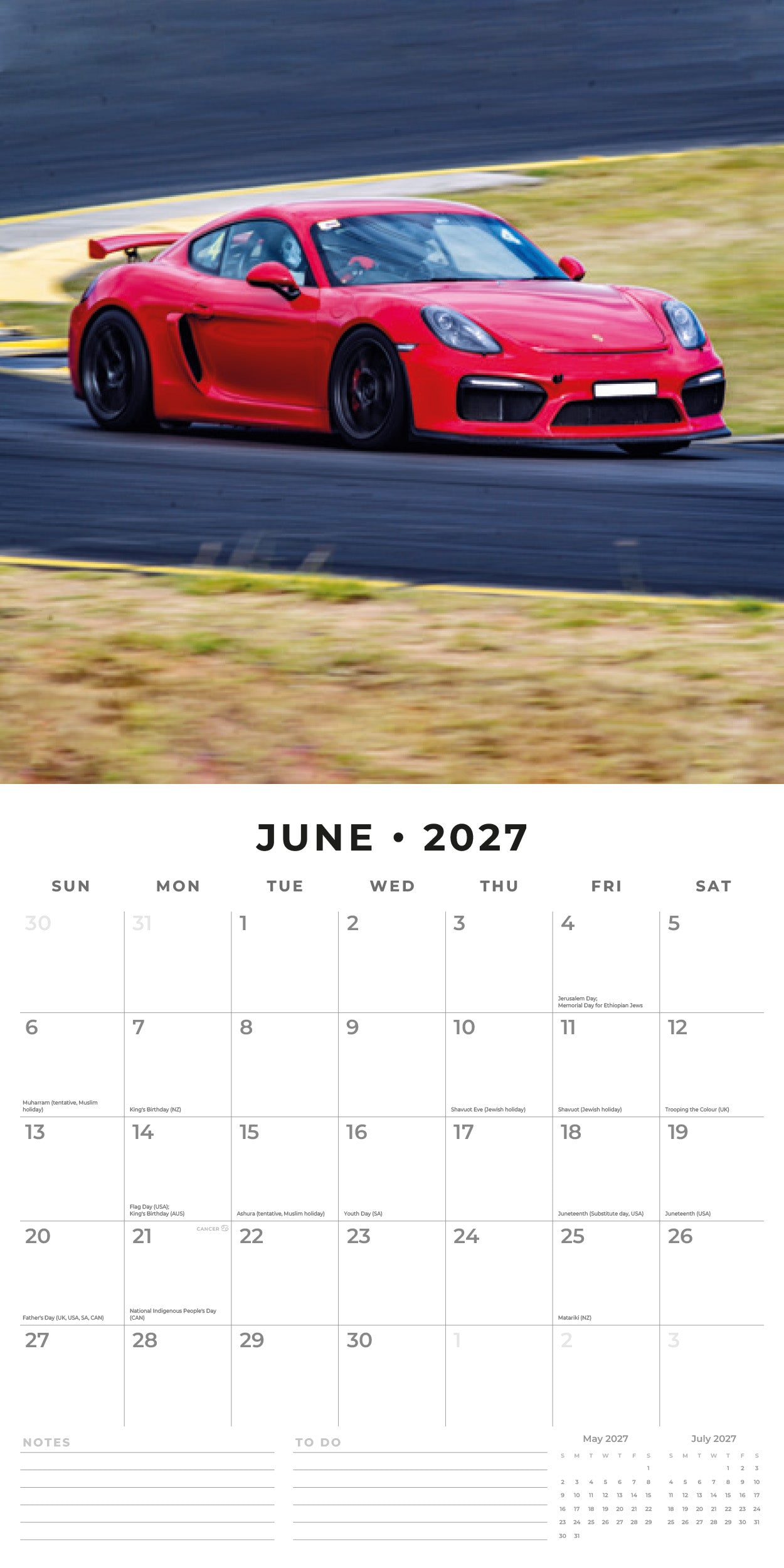 2027 Porsche - Square Wall Calendar