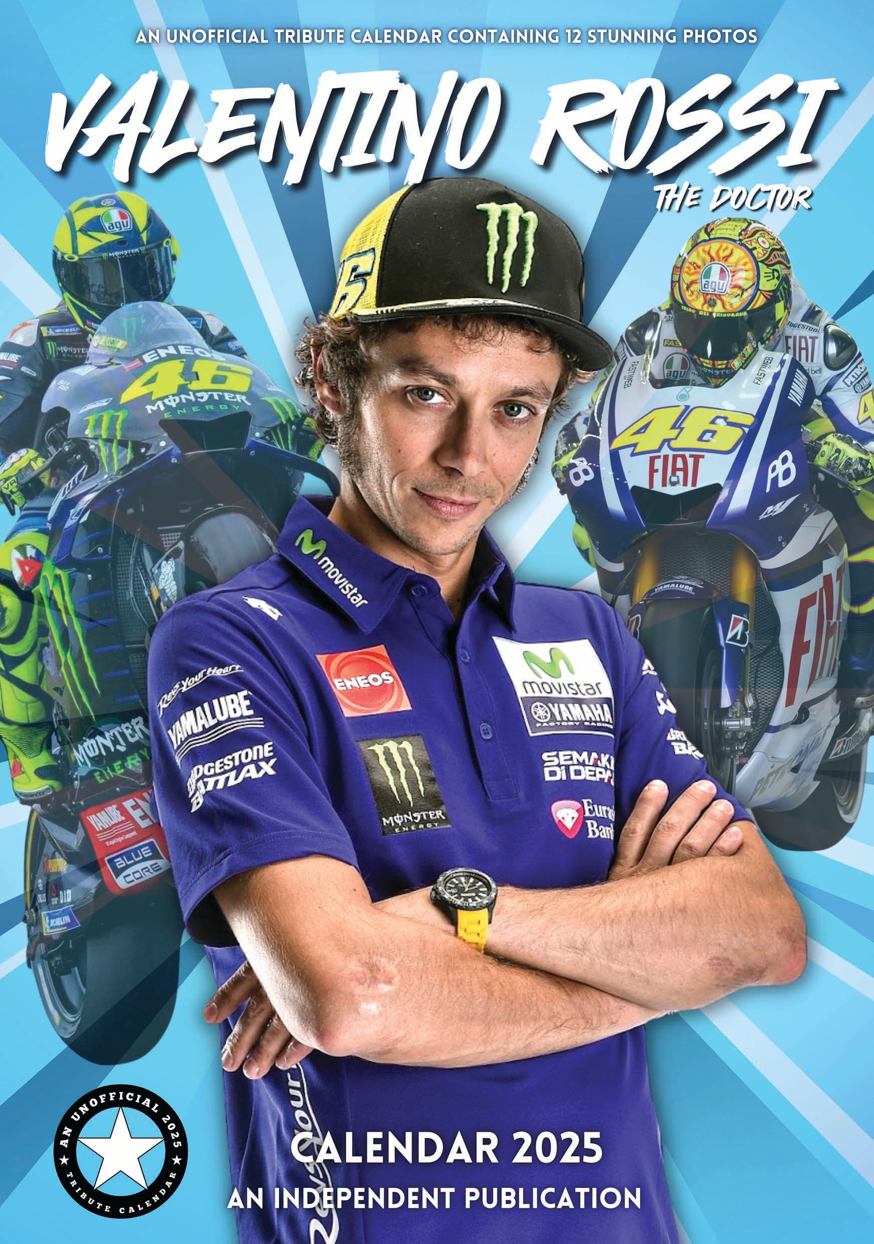 2025 Valentino Rossi A3 Wall Calendar