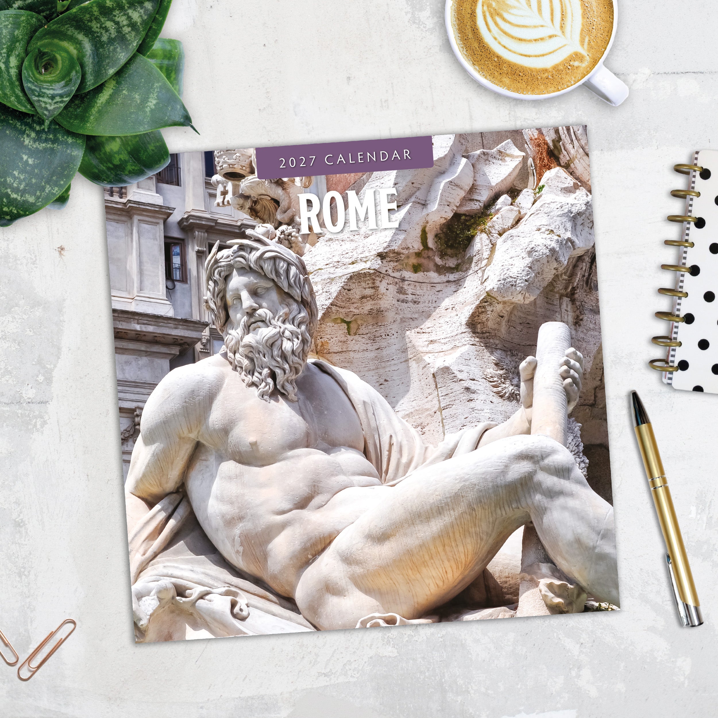 2027 Rome - Square Wall Calendar