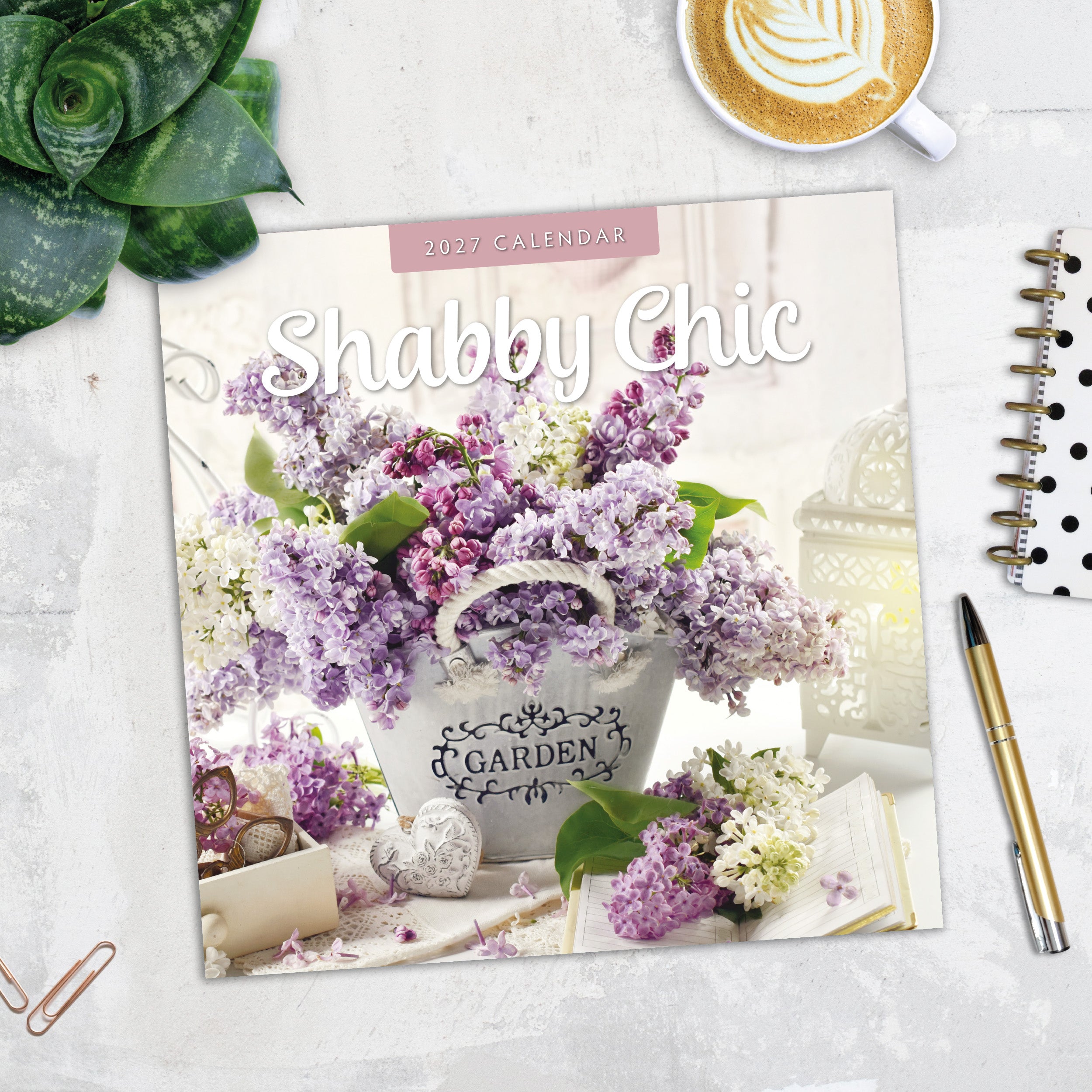 2027 Shabby Chic - Square Wall Calendar