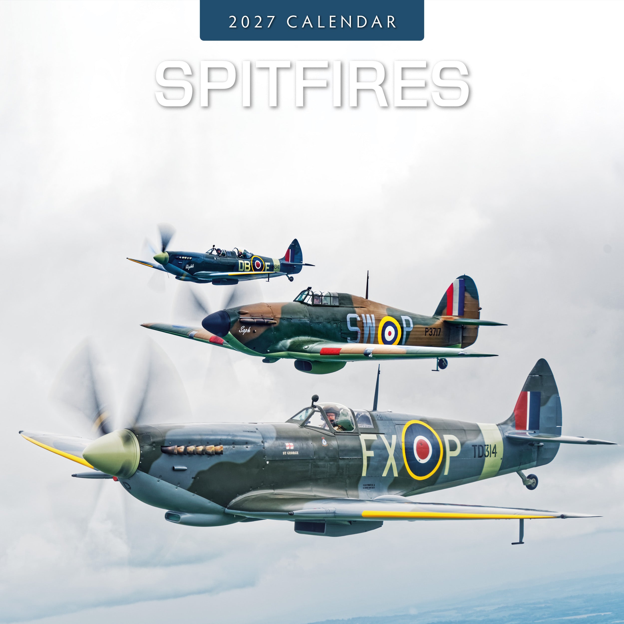 2027 Spitfires - Square Wall Calendar