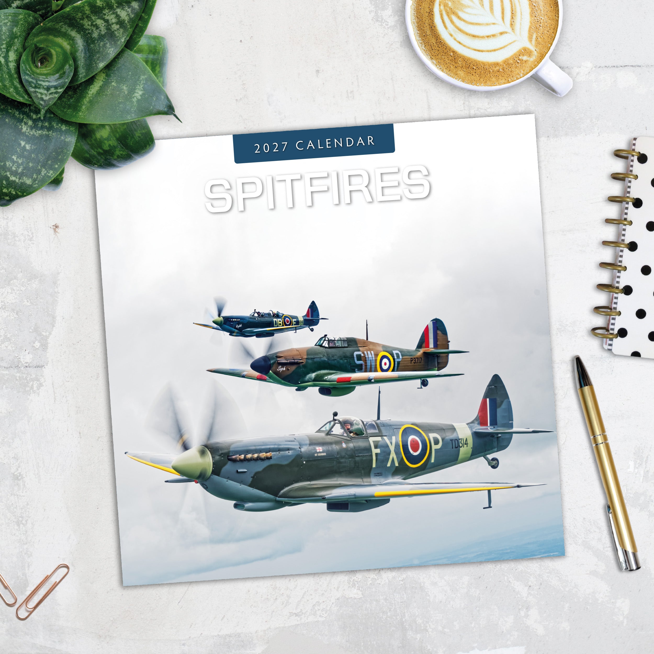 2027 Spitfires - Square Wall Calendar