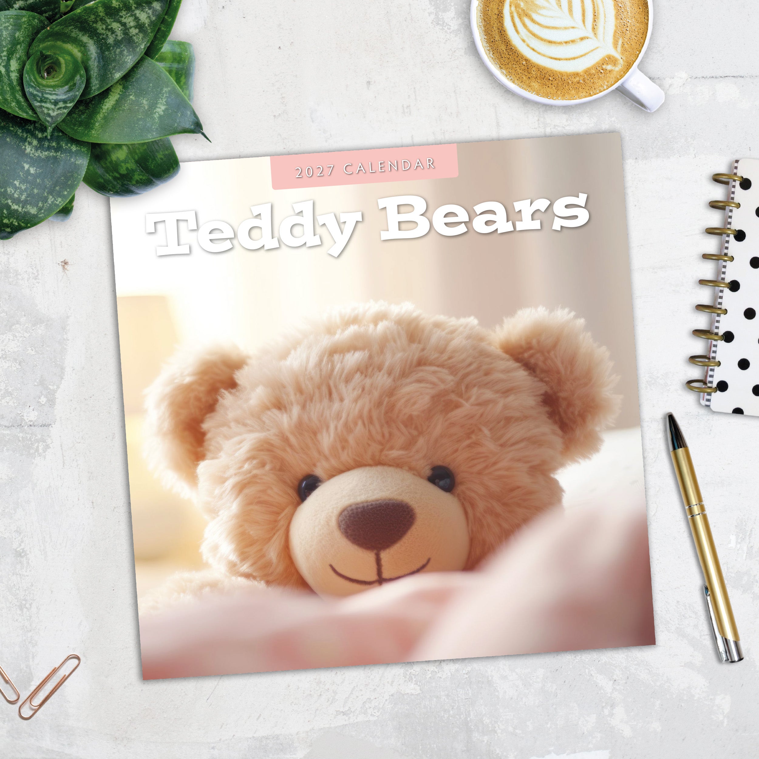 2027 Teddy Bears - Square Wall Calendar