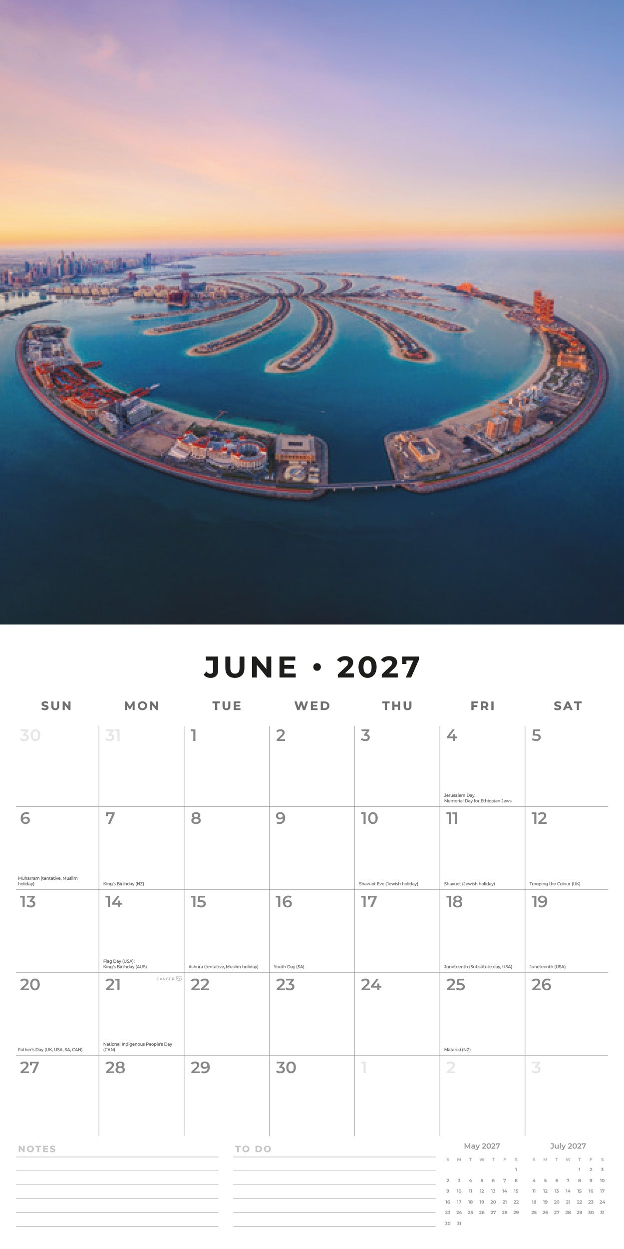 2027 UAE - Square Wall Calendar