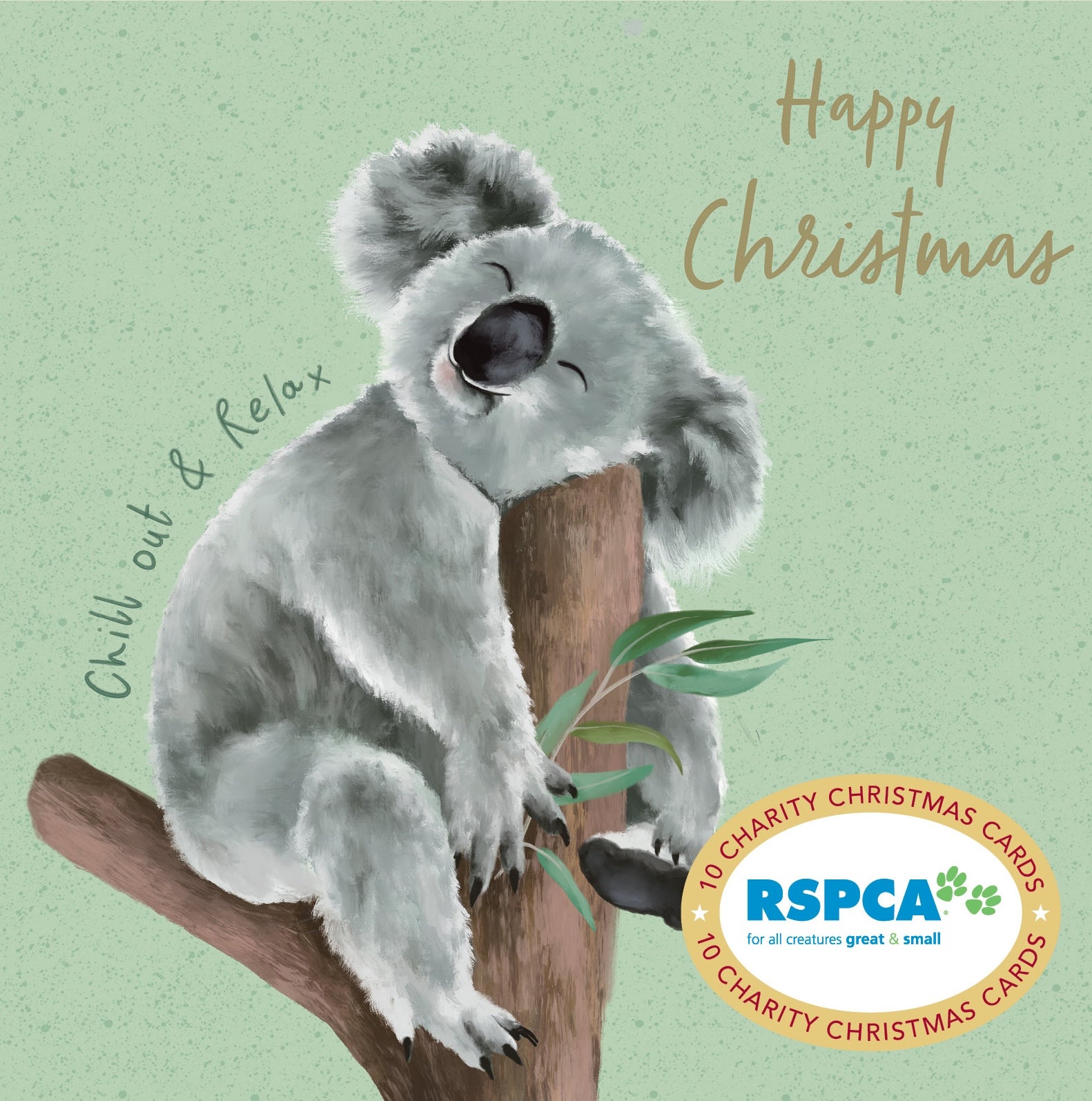 RSPCA - Happy Koala - 10 Charity Christmas Cards Pack