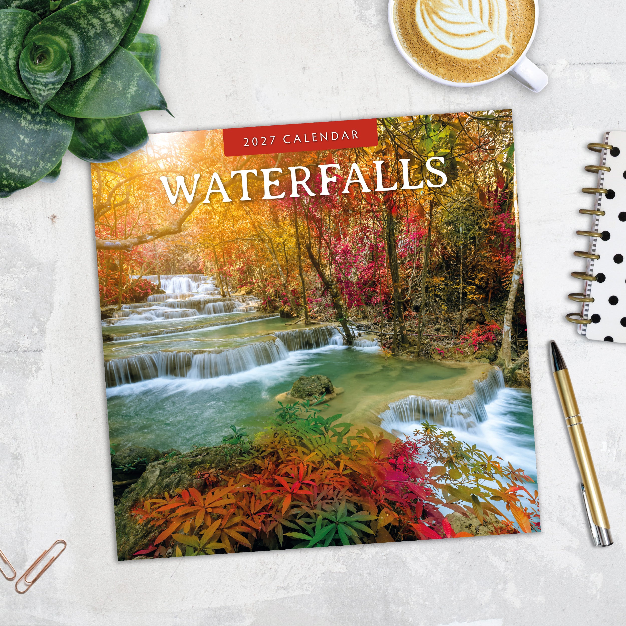 2027 Waterfalls - Square Wall Calendar