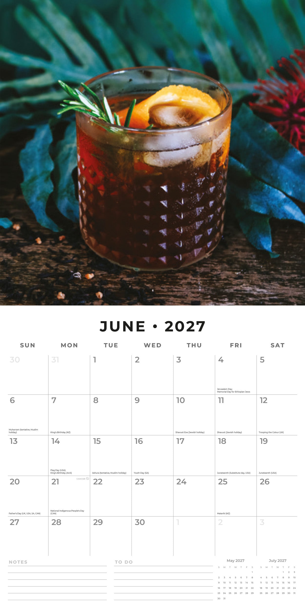2027 Whisky - Square Wall Calendar