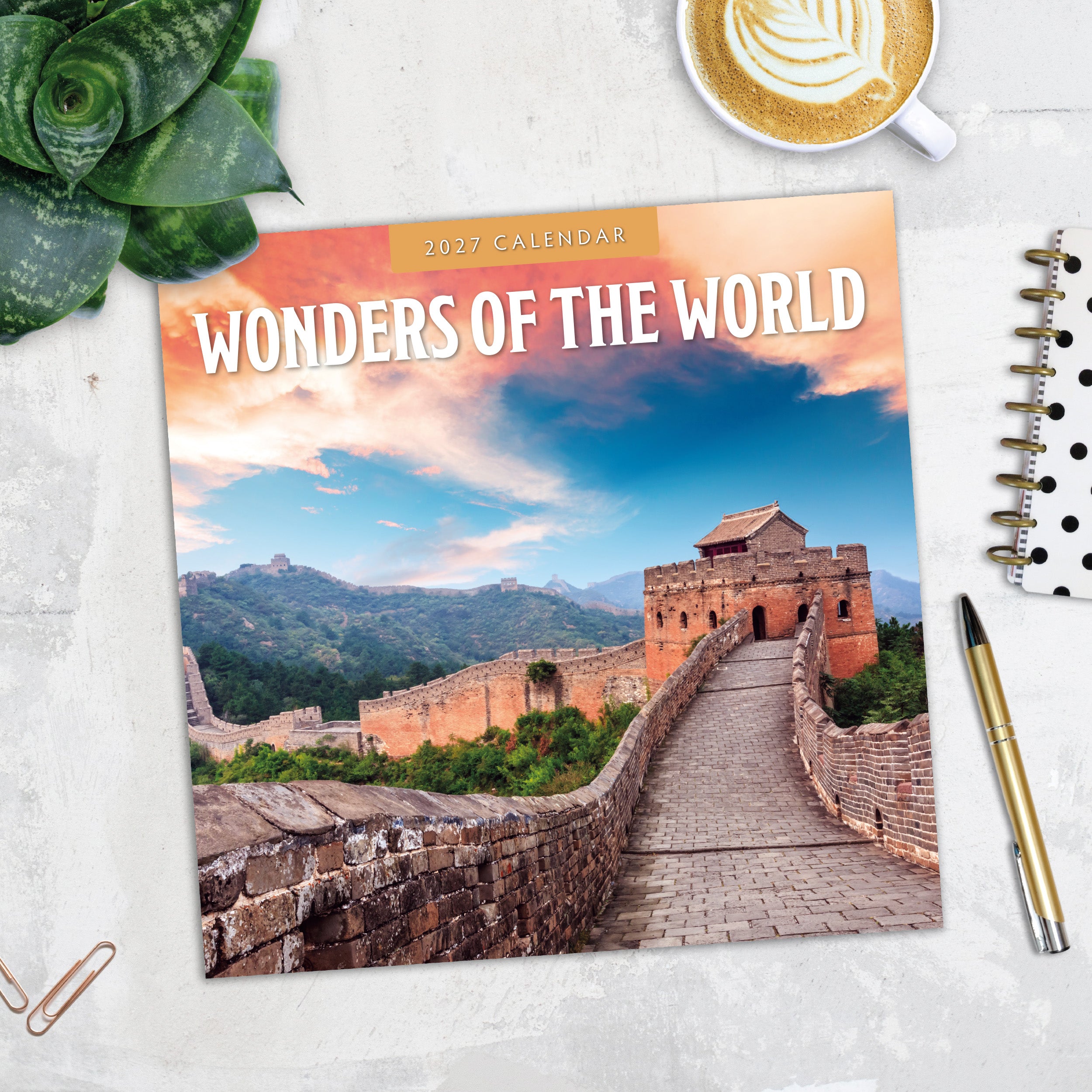 2027 Wonders of the World - Square Wall Calendar