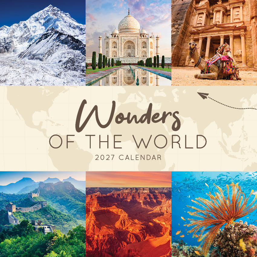 2027 Wonders Of The World - Square Wall Calendar