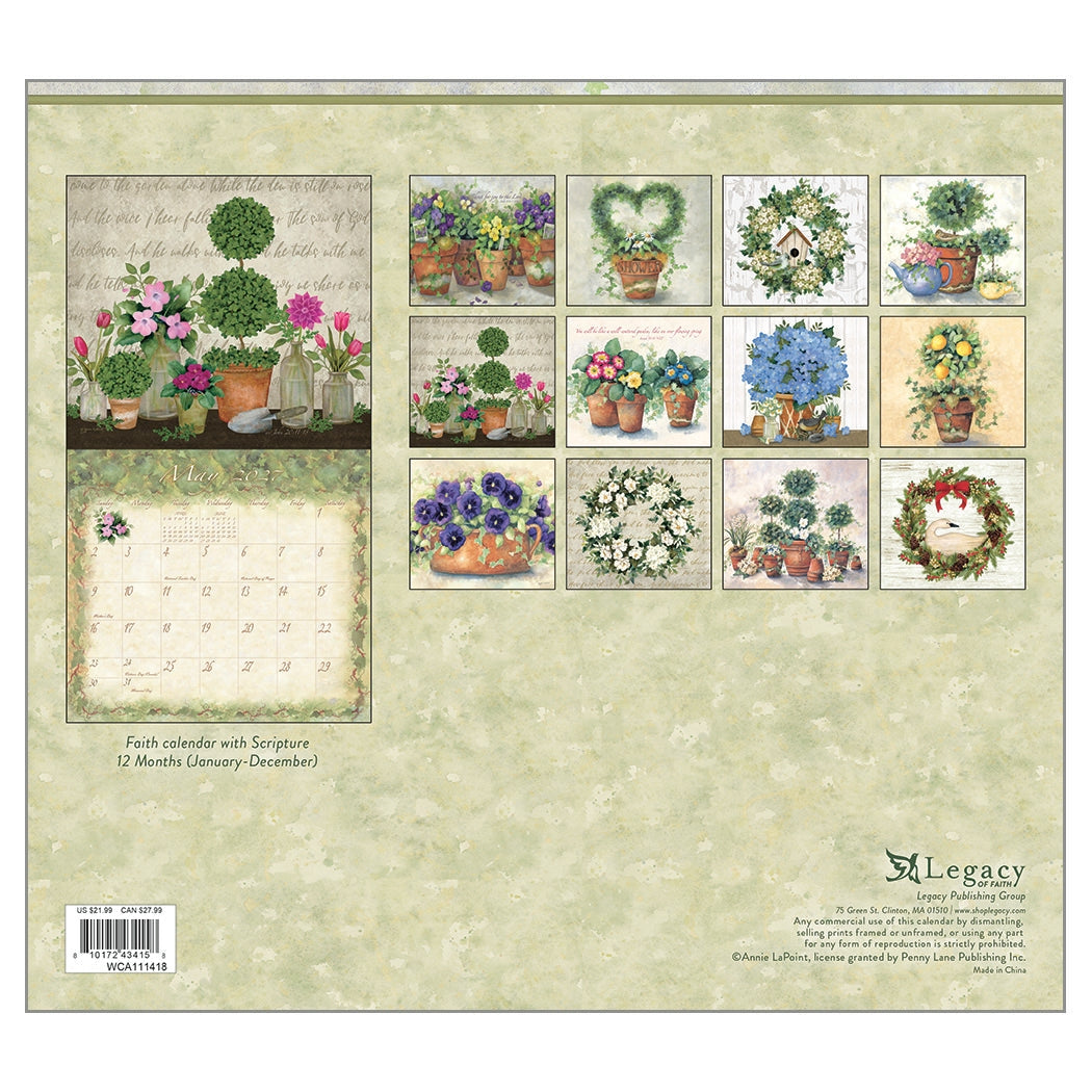 2027 Graceful Garden - Deluxe Wall Calendar by Diane Labombarbe
