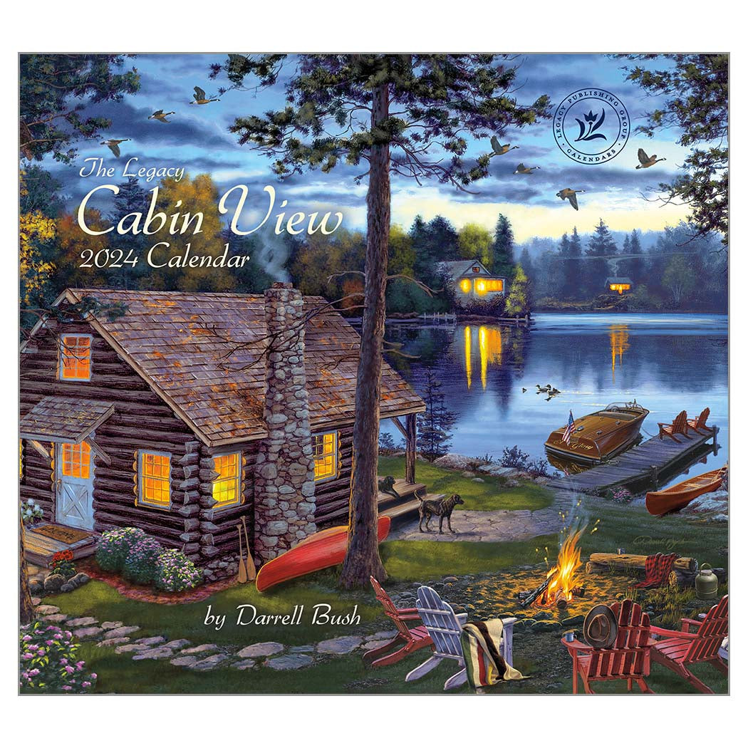 2024 Legacy Cabin View Deluxe Wall Calendar Art Calendars by