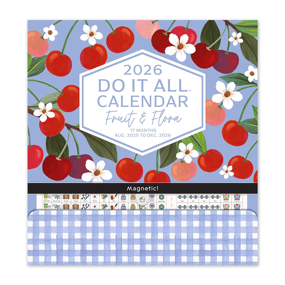 2026 Fruit & Flora Do It All - 17-Month Magnetic Square Wall Calendar