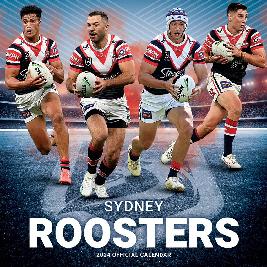 2024 NRL Sydney Roosters Square Wall Calendar