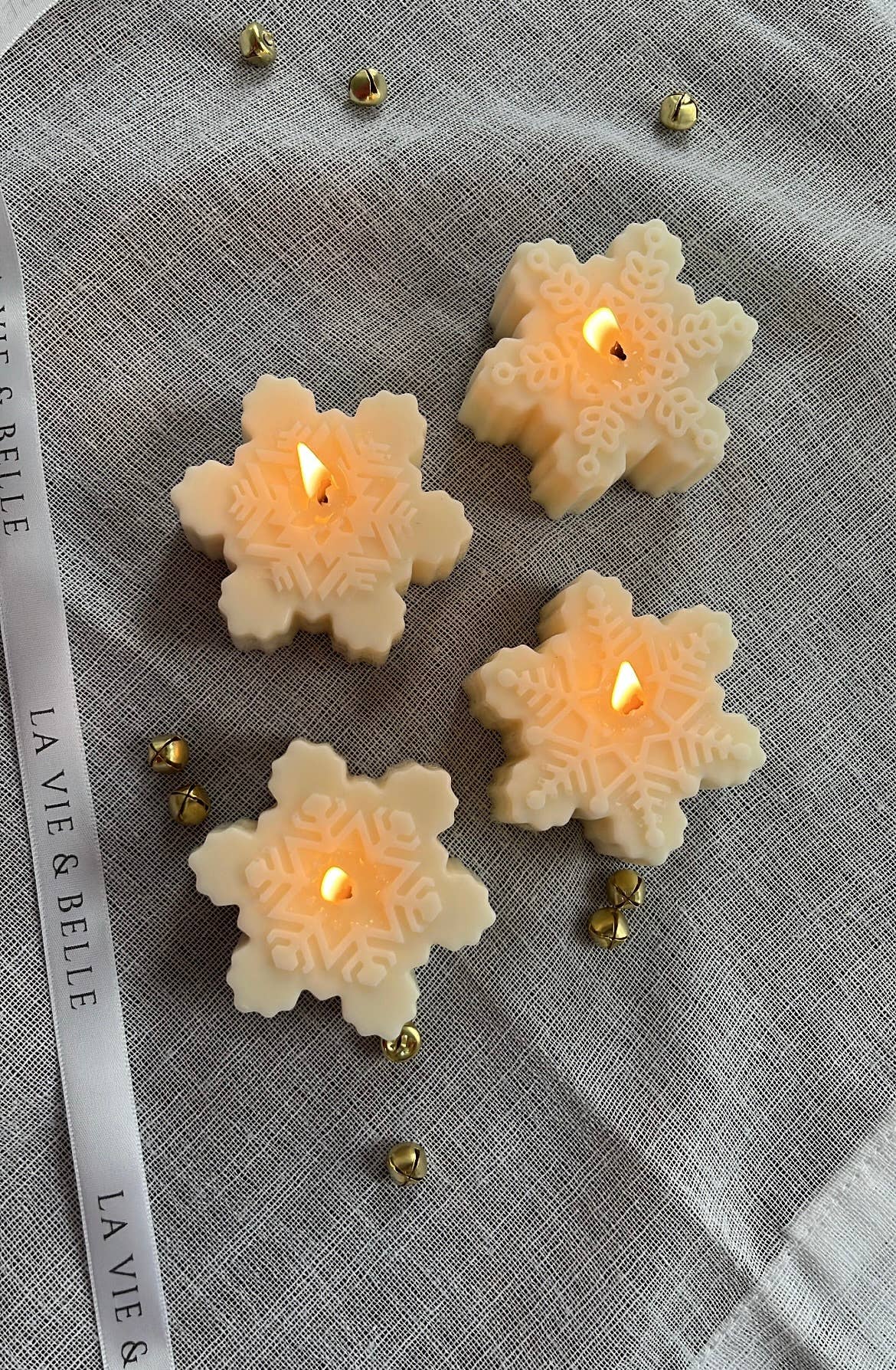 Snowflake Candle (Unscented) - Christmas Candles