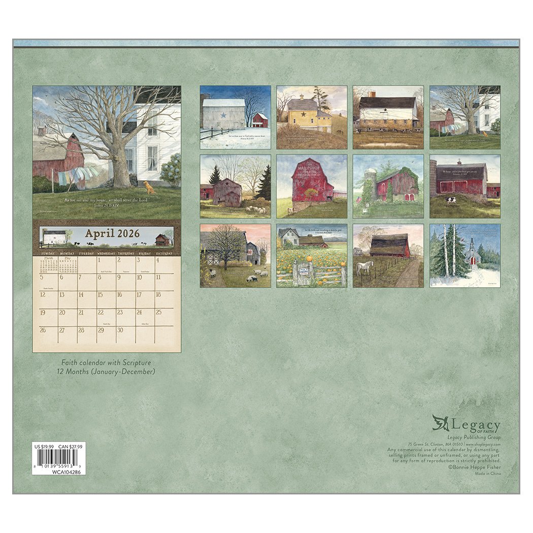 2026 Legacy Country Blessings - Deluxe Wall Calendar